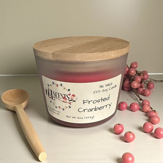 Frosted Cranberry 16 oz wickless candle