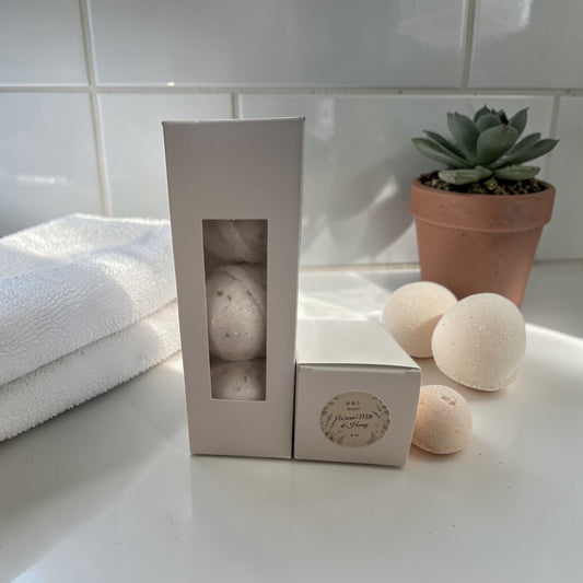 Warm Milk & Honey Bath Bomb Set