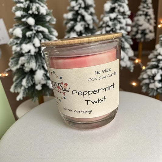 Peppermint Twist 10 oz wickless candle